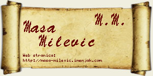 Maša Milević vizit kartica